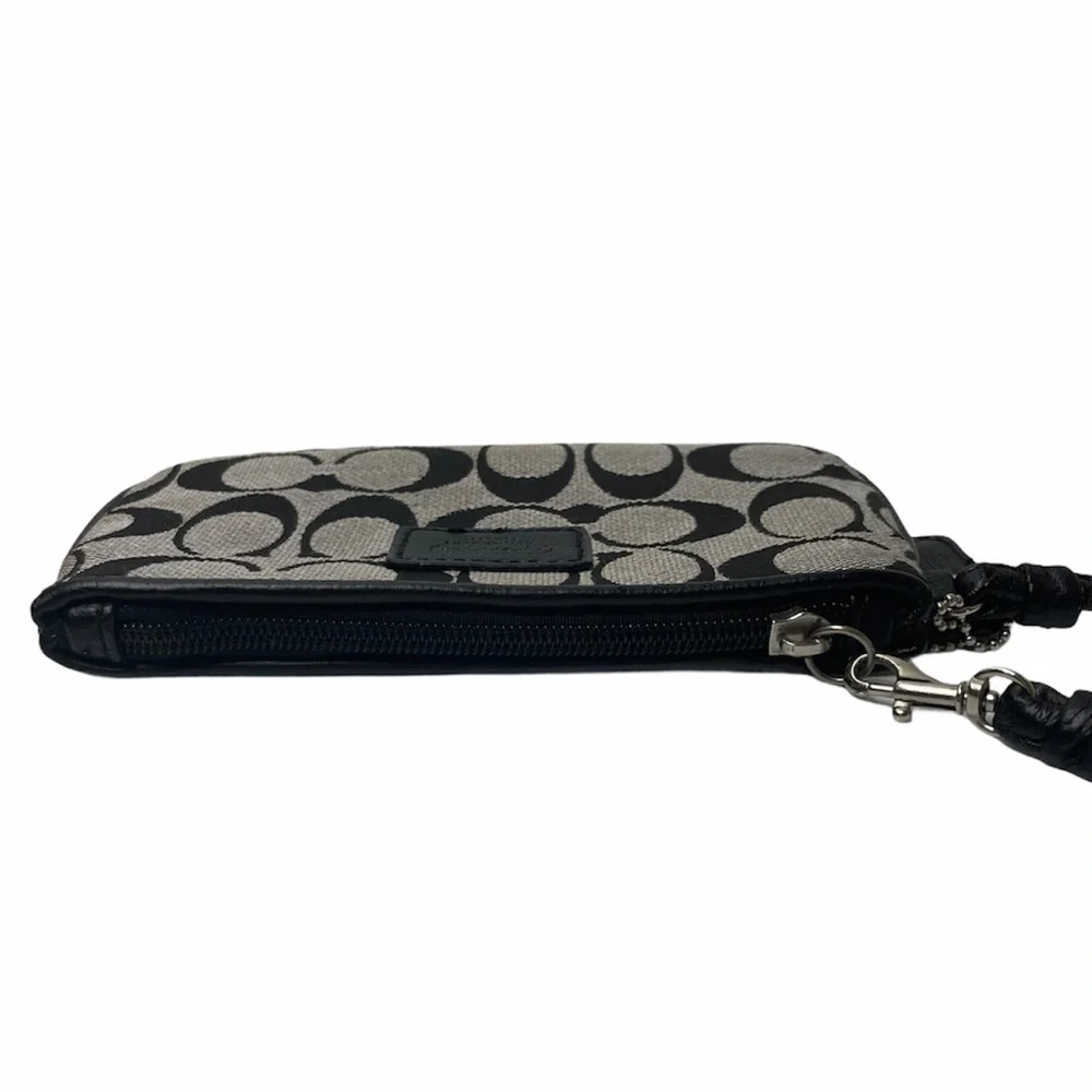 Coach black wristlet